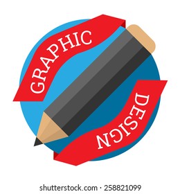 Graphic design logo in flat style design