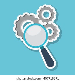 Graphic design of lupe , vector illustration