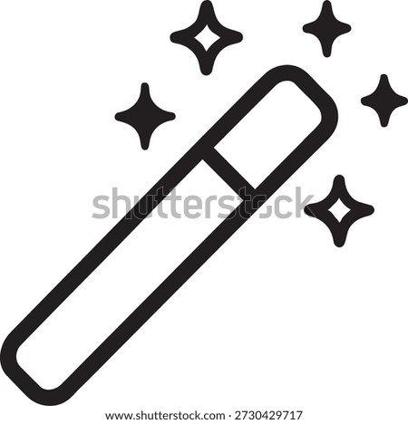 Graphic design magic wand selector icon vector