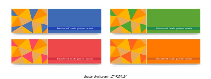 Graphic design material with geometric patterns