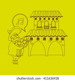 Graphic design of mexican culture
