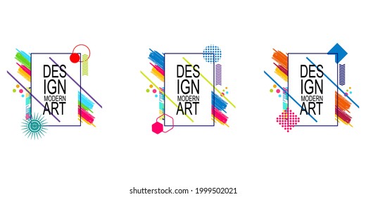 Graphic design modern frame for text vector illustration 10