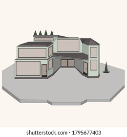 diseño gráfico de una casa moderna