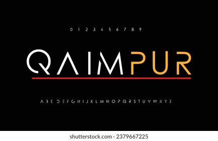 Graphic design modern minimal urban alphabet simple typography for logo fashion wedding music 