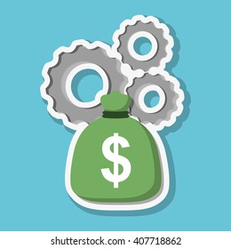 Graphic design of money , vector illustration