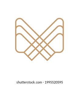 Grafikdesign-Monoline in M-Form 