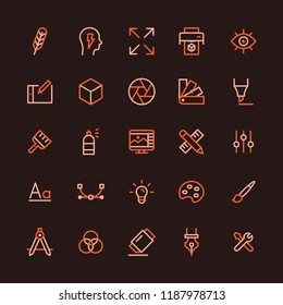 Graphic Design Multicolored Line Icon Set