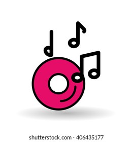 Graphic design of music , vector illustration