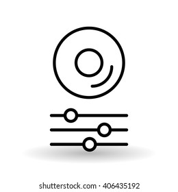 Graphic design of music , vector illustration
