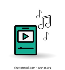 Graphic design of music , vector illustration