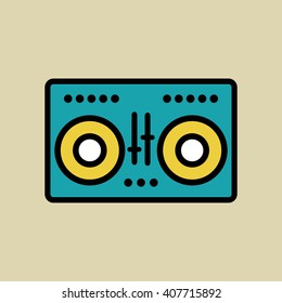 Graphic design of music , vector illustration
