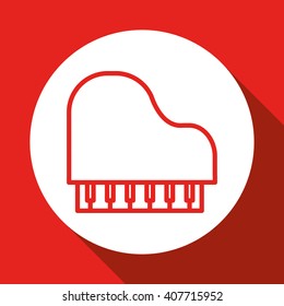 Graphic design of music , vector illustration