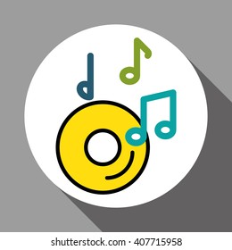 Graphic design of music , vector illustration