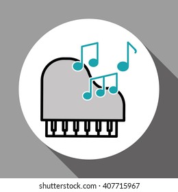 Graphic design of music , vector illustration