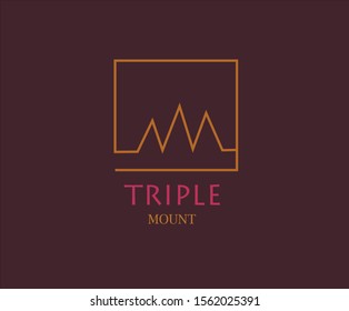 A graphic design named Triple Mountain. It can be seen 'zig-zag' is meant to be triple mountain.