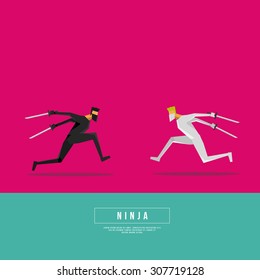 Graphic Design Ninja Concept