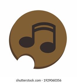 The graphic design of note notes is suitable for a logo