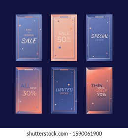 Graphic design online template background for social media content on website or application in color vector file