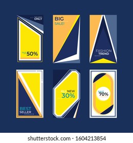 Graphic design online template background for social media content on website or application in color vector file