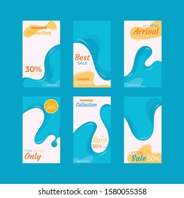 Graphic design online template for social media content on website or application in color vector file