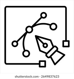 Ilustração do vetor do ícone do contorno do design gráfico