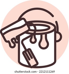 Graphic design paint, illustration, vector on white background.