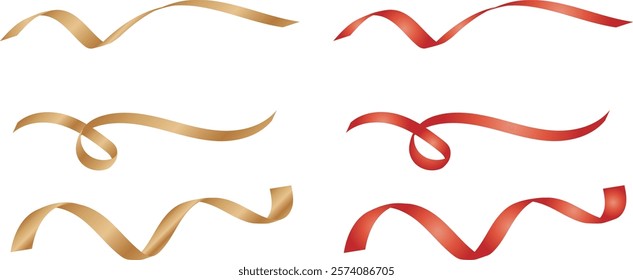 Graphic design parts with twisted ribbon