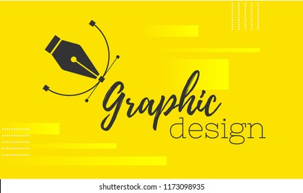 Graphic design. Pen tool cursor. Vector computer graphics. banner for designer or illustrator. The curve control points. svg