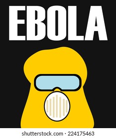graphic design of person wearing protective ebola suit