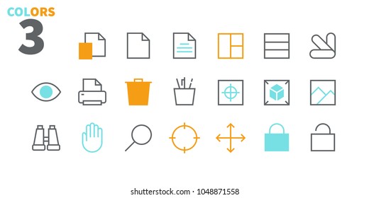 Graphic Design Pixel Perfect Well-crafted Vector Thin Line Icons 48x48 Ready for 24x24 Grid for Web Graphics and Apps with Editable Stroke. Simple Minimal Pictogram Part 4-4