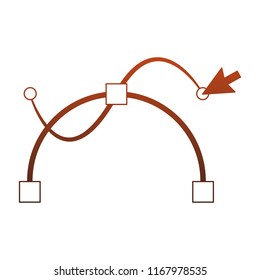 Graphic design pointer red lines