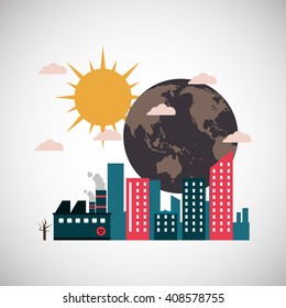Graphic design of pollution