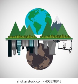 Graphic design of pollution
