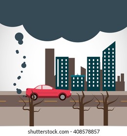 Graphic design of pollution