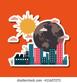 Graphic design of pollution