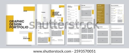 Graphic Design Portfolio Proposal Layout, Minimal Graphic design portfolio Template professional
