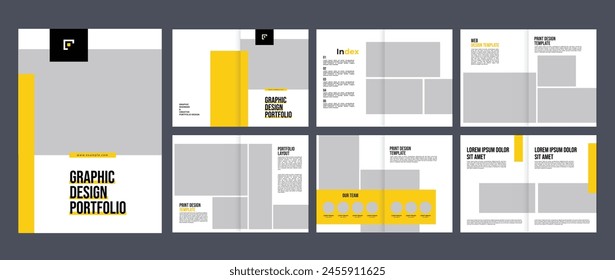 Grafikdesign Portfolio Design Vorlage, Designer Produktangebot Portfolio Layout