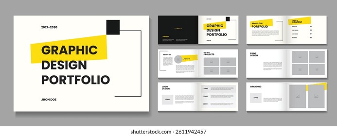 Graphic Design Portfolio  Template Landscape Design layout