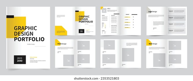 Graphic design portfolio template, portfolio design layout