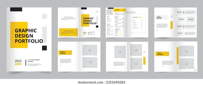 Graphic design portfolio template, Portfolio design layout