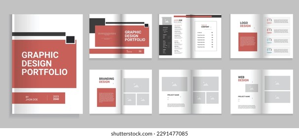 Graphic design portfolio template or product graphic design portfolio