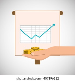 Graphic design of profit , editable vecctor