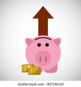 Graphic design of profit , editable vecctor