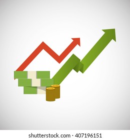 Graphic design of profit , editable vecctor