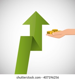 Graphic design of profit , editable vecctor