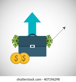 Graphic design of profit , editable vecctor