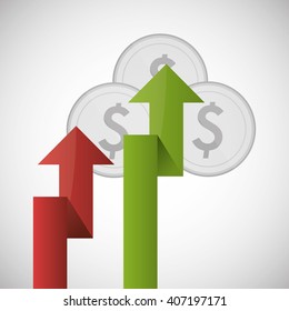 Graphic design of profit , editable vecctor