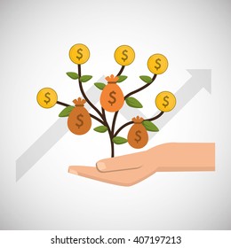 Graphic design of profit , editable vecctor