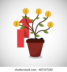 Graphic design of profit , editable vecctor