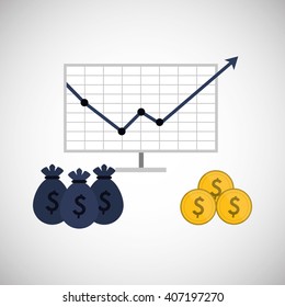 Graphic design of profit , editable vecctor
